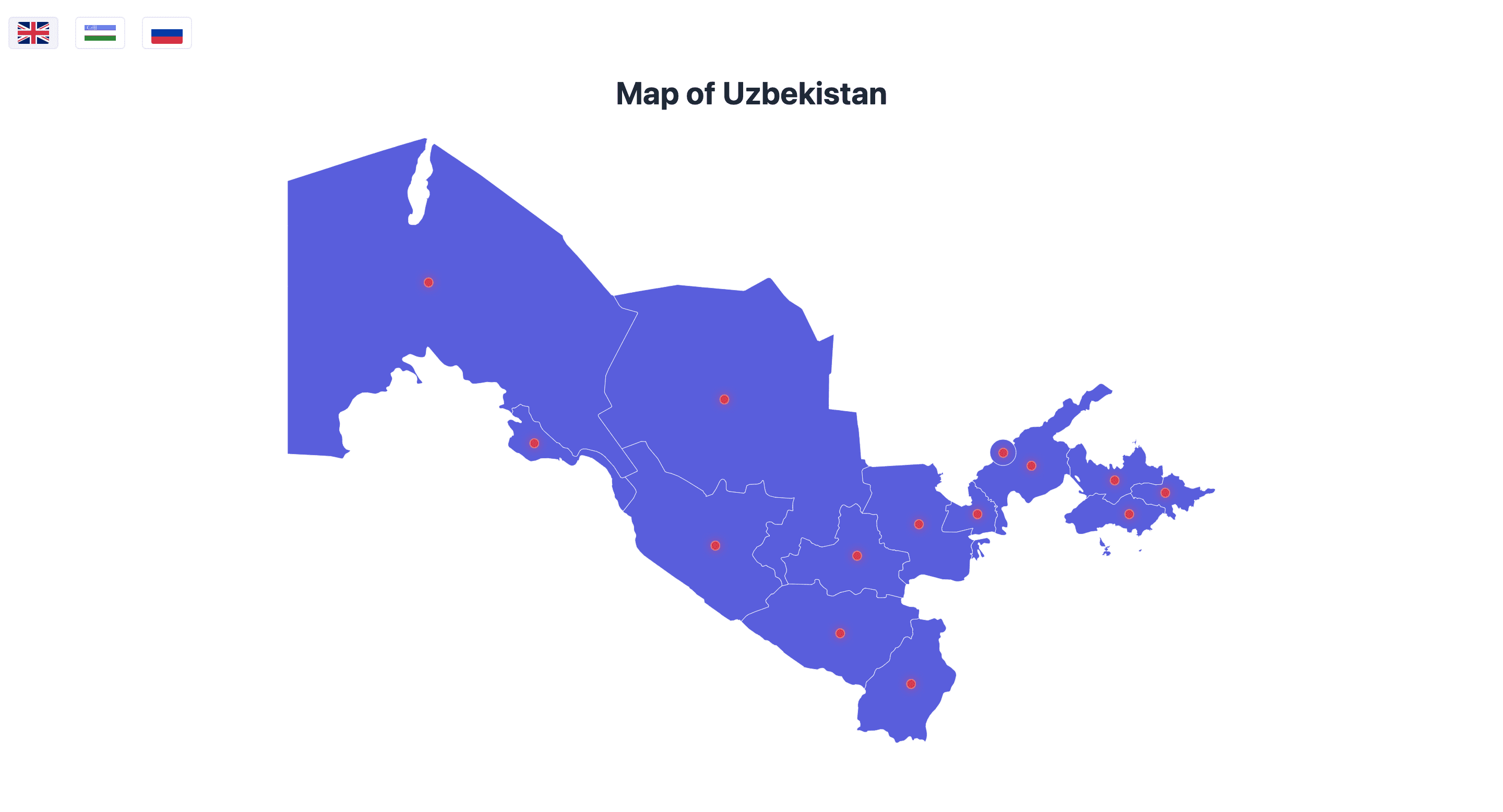 Map of Uzbekistan